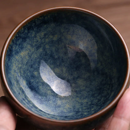 Intangible Cultural Heritage Master Li Zhengui Glacier Cave Huilan Jianzhan Master Cup Teacup Teacup All Handmade Tianmu Yao Change